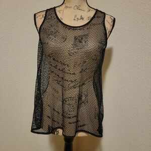 Express Black Mesh Swim Coverup